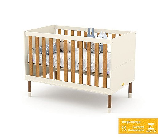Berço de Bebê Up Off White Freijó Eco Wood Matic