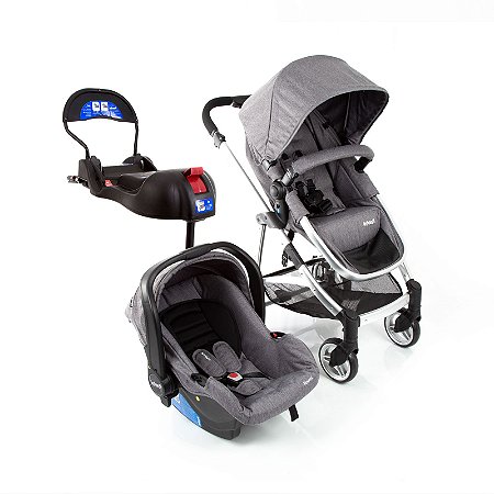 Carrinho de bebê Epic Lite Travel System Trio Infanti Grey Steel