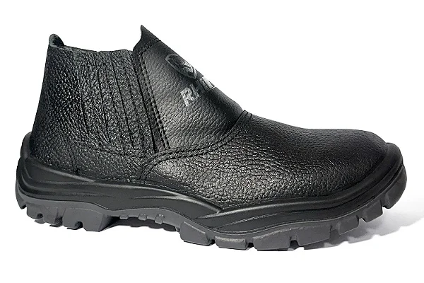 BOTINA ELASTICO BIQ PVC PRETO LINHA COMFORT