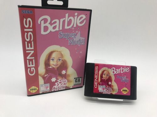 Mega Drive Jogo - Barbie Super Model Original Caixa Manual