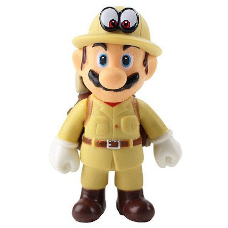 Boneco Mario Bros Odyssey Explorador Nintendo 13 Cm