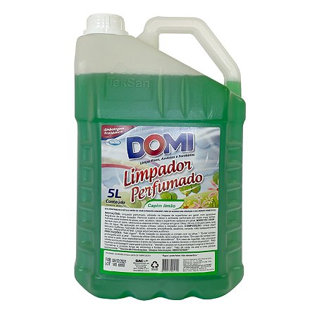 LIMPADOR PERFUMADO DOMI CAPIM LIMÃO 5L