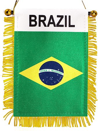 Bandeirinha Do Brasil Bordada