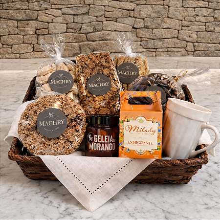 Cesta Box Bolos e Biscoitos