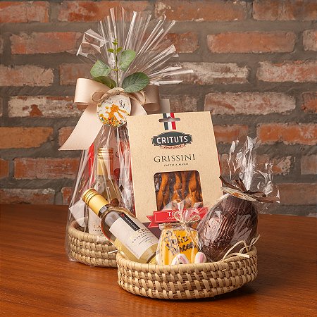 Cesta Oster Mini Gold Páscoa