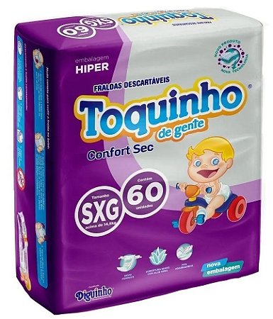 FRALDA TOQUINHO CONFORT HIPER SXG C/60 UNIDADES