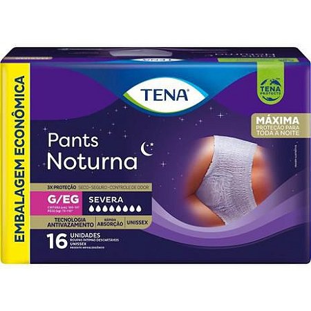 ROUPA INTIMA TENA PANTS NOTURNA G/EG C/16 UNIDADES