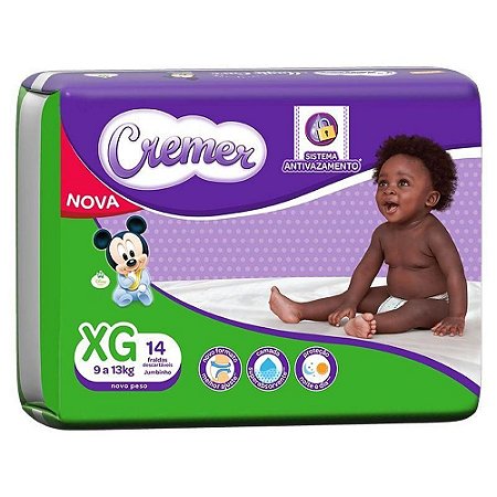 FRALDA CREMER DISNEY BABY MAGIC CARE XG C/14 UNIDADES