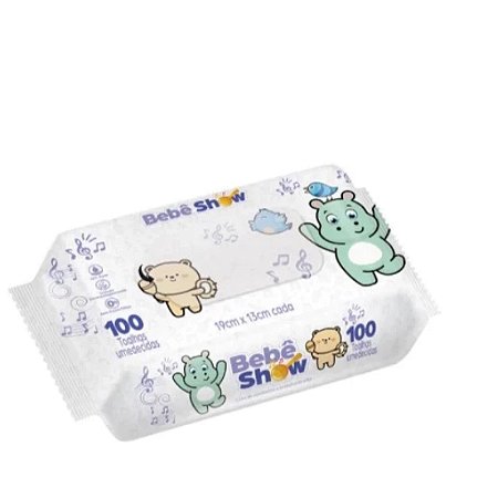 TOALHA UMEDECIDA BEBE SHOW C/100 UNIDADES