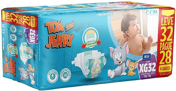 FRALDA TOM AND JERRY MEGA XG C/32