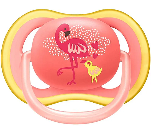 CHUPETA AVENT ULTRA AIR ANIMAIS FLAMINGO ROSA 6-18M