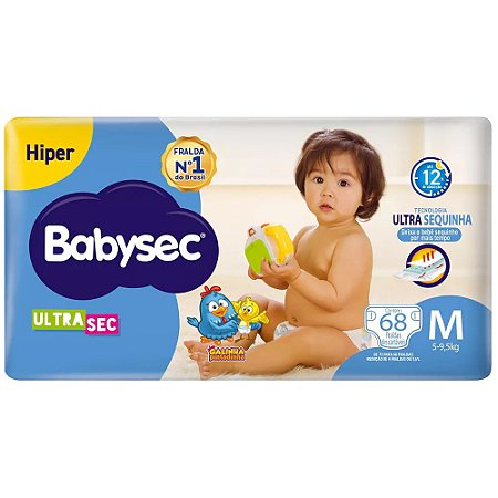FRALDA BABYSEC ULTRA HIPER M C/68 UNIDADES