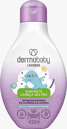 SABONETE LÍQUIDO DERMOBABY CABEÇA AOS PES LAVANDA 400ML