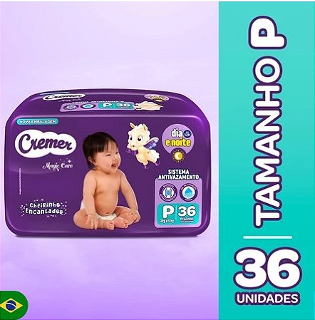 FRALDA CREMER ECONÔMICA P 36 UNIDADES