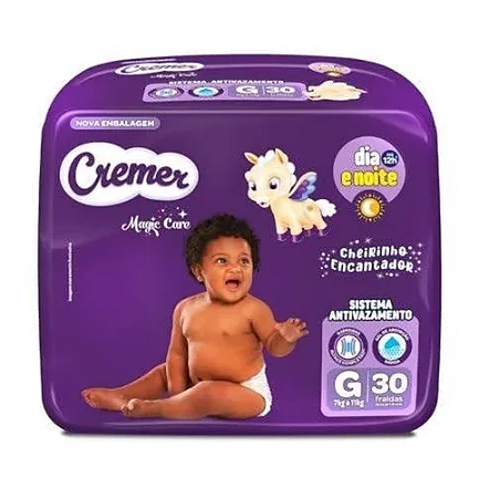 FRALDA CREMER ECONÔMICA G 30 UNIDADES