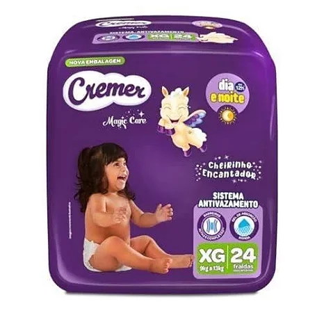 FRALDA CREMER ECONÔMICA XG 24 UNIDADES