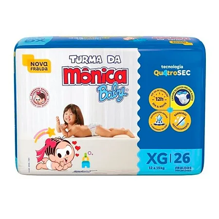 FRALDA TURMA DA MONICA ECONOMICA XG C/26 UNIDADES