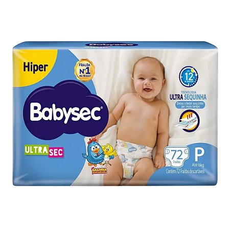 FRALDA BABYSEC ULTRA HIPER P C/72 UNIDADES