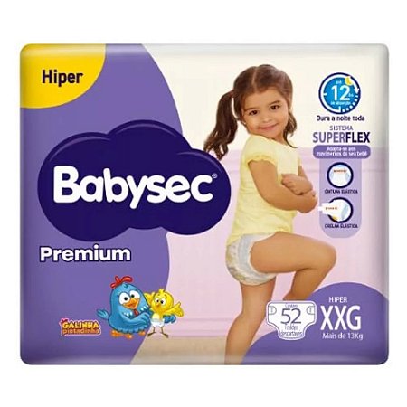 FRALDA BABYSEC PREMIUM HIPER XXG C/52