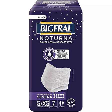 ROUPA INTIMA BIGFRAL NOTURNA GD/XG C/ 7 UNID.