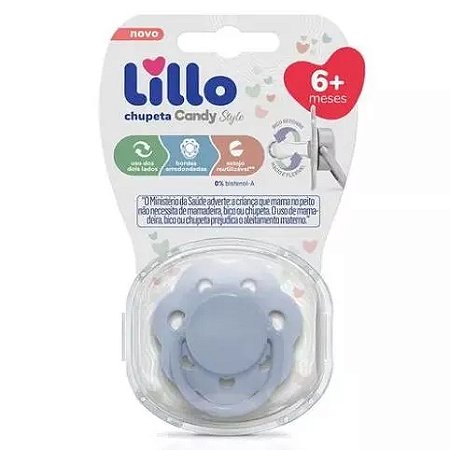 CHUPETA LILLO CANDY BICO REDONDO SILICONE TAMANHO 6+