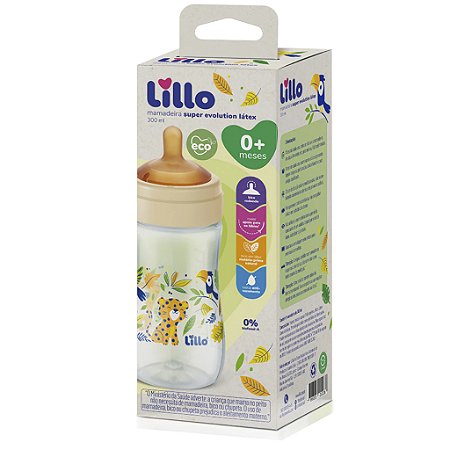 MAMADEIRA SUPER EVOLUTION BICO LATEX 300ML - NEUTRA 0+