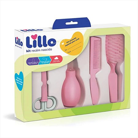 KIT HIGIENE RECÉM NASCIDO ROSA LILLO