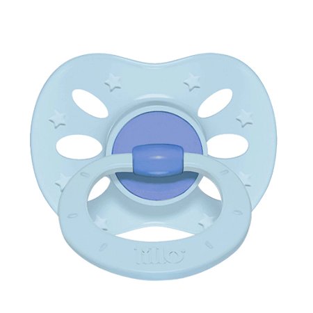 CHUPETA EXTRA AIR CORES LEVES ORTODONTICA SILICONE LILLO TAMANHO 0+ AZUL