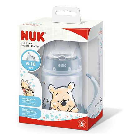 COPO DE TREINAMENTO NUK FIRST CHOICE CONTROLE DE TEMPERATURA DISNEY POOH 150ML 6-18 MESES