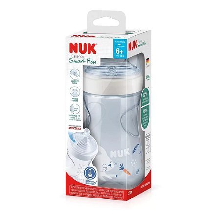 MAMADEIRA NUK ESSENCE CONTROLE TEMPERATURA SMART FLOW 6+ 270 ML