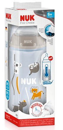 MAMADEIRA NUK FIRST CHOICE CONTROLE TEMPERATURA 300ML 6+