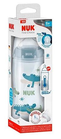 MAMADEIRA NUK FIRST CHOICE CONTROLE TEMPERATURA 300ML 6+