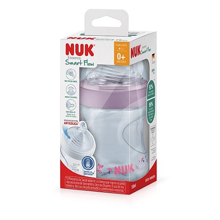 MAMADEIRA NUK ESSENCE CONTROLE TEMPERATURA SMART FLOW 150ML 0+
