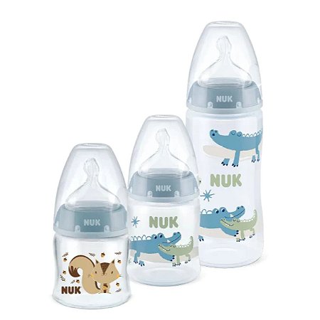 KIT MAMADEIRAS STARTER NUK FIRST CHOICE 90/150/300ml 6+