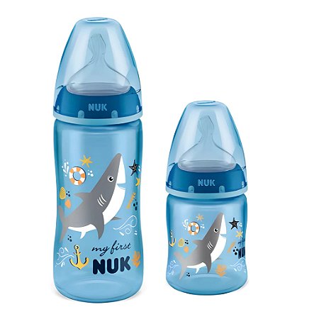 KIT MAMADEIRA MY FIRST NUK 150/300ML 0-6/6+ - AZUL
