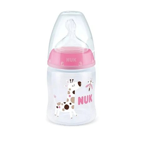 MAMADEIRA NUK FIRST CHOICE CONTROLE TEMPERATURA 150ML 0+ ROSA