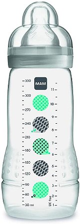 Mamadeira Mam Easy Active - 330Ml (4+ Meses) - CINZA