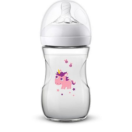 MAMADEIRA PÉTALA UNICÓRNIO ANTI-CÓLICA AVENT 260ML