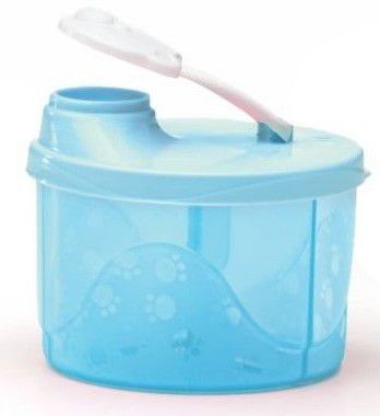 PORTA LEITE EM PÓ ADOLETA BEBÊ 300ML AZUL BEBÊ TRANSLÚCIDO