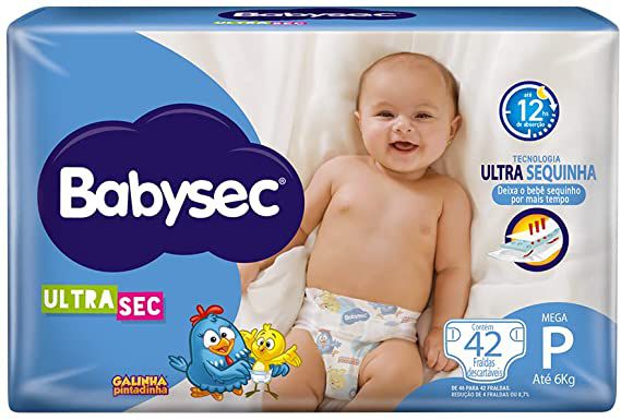 FRALDA BABYSEC P C/42 UNIDADES