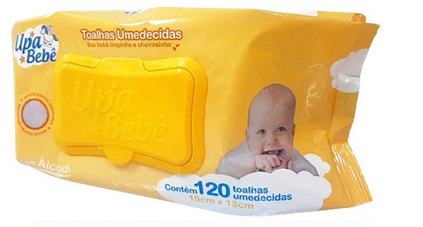 Toalha Umedecida Upa Bebe c/ tampa 120 Unidades