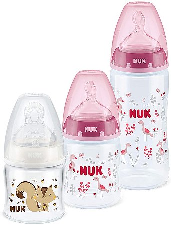 Kit 03 Mamadeiras Anticólica Nuk Starter First Choice - ROSA