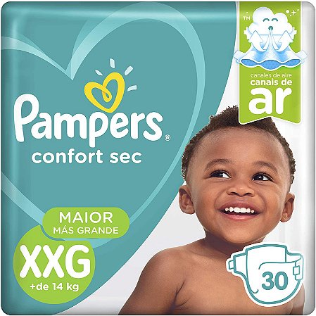 FRALDA PAMPERS CONFORT SEC XXG C/30 UNIDADES