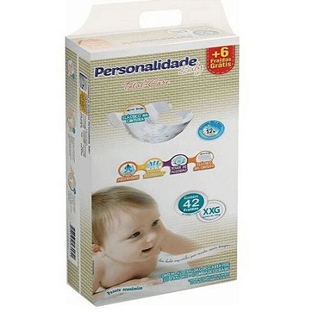 FRALDA PERSONALIDADE BABY TOTAL CARE XXG C/42 UNIDADES