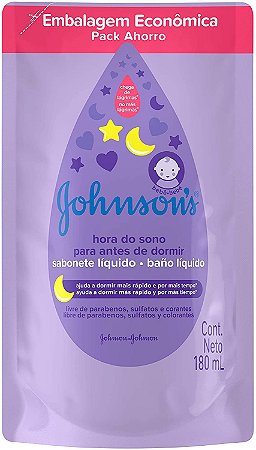 SABONETE JOHNSON'S BABY LÍQUIDO HORA DO SONO REFIL 180ML