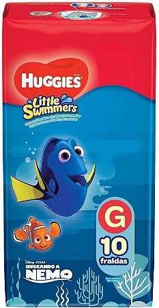 FRALDA LITTLE SWIMMERS HUGGIES - G C/ 10 UNIDADES