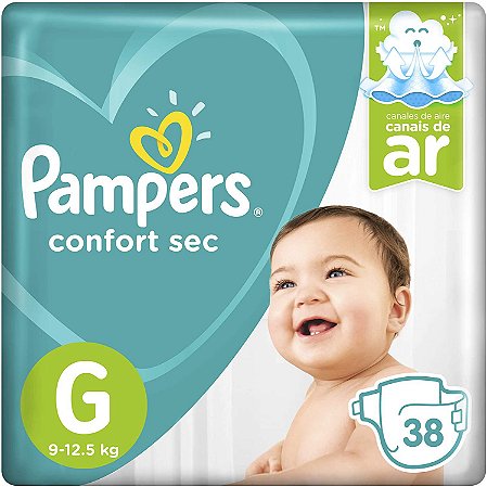 FRALDA PAMPERS CONFORT SEC G C/38 UNIDADES