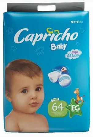 FRALDA CAPRICHO BABY MEGA EG C/64 UNIDADES