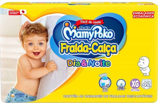 FRALDA CALÇA MAMYPOKO DIA&NOITE HIPER XG C/42 UNIDADES