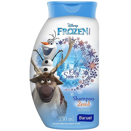 SHAMPOO FROZEN OLAF & SVEN 2 EM 1 BARUEL 230ML